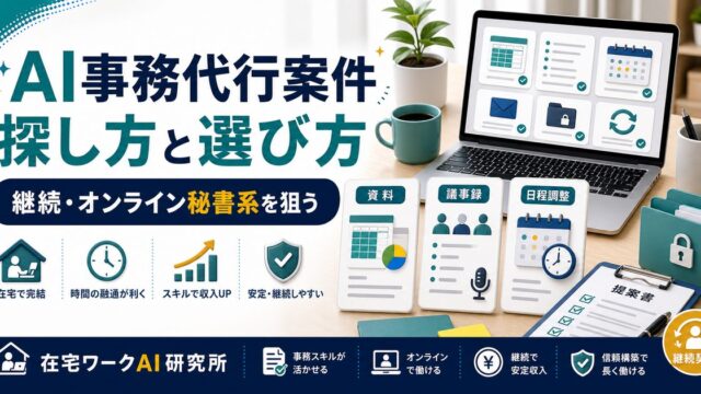 AI事務代行案件の探し方を説明するアイキャッチ