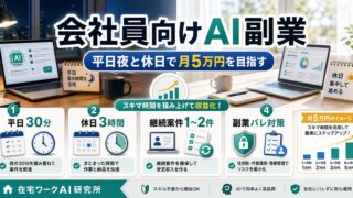 会社員向けAI副業の始め方を整理した在宅ワークAI研究所のアイキャッチ画像