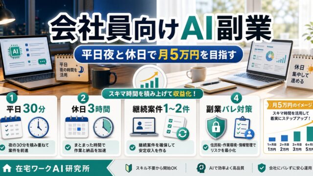 会社員向けAI副業の始め方を整理した在宅ワークAI研究所のアイキャッチ画像