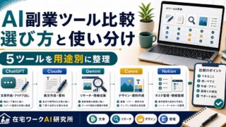 AI副業ツール比較を説明するアイキャッチ