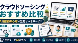 クラウドソーシングおすすめ比較を説明するアイキャッチ