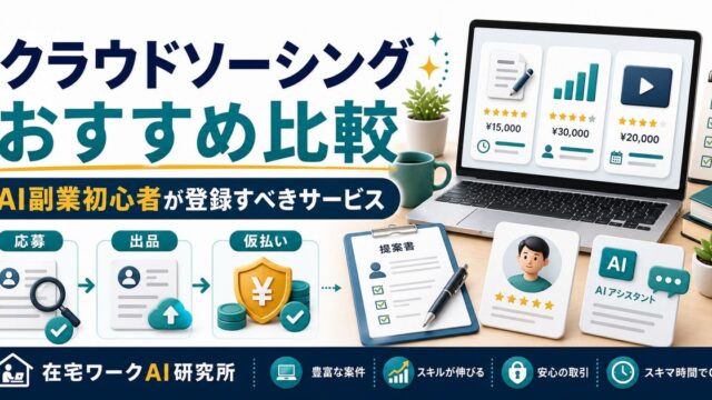 クラウドソーシングおすすめ比較を説明するアイキャッチ