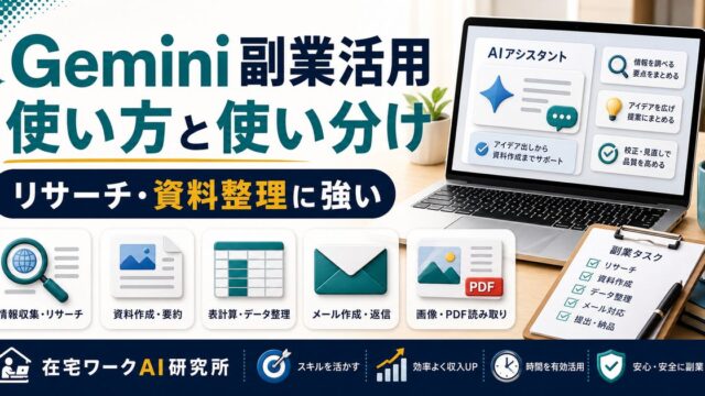 Gemini副業活用ガイドを説明するアイキャッチ