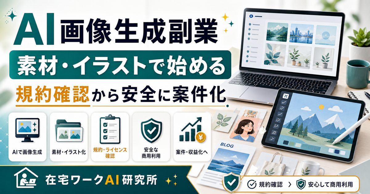 AI画像生成副業の始め方を説明するアイキャッチ