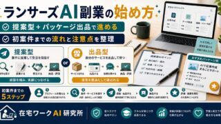 ランサーズでAI副業を始める方法を説明するアイキャッチ