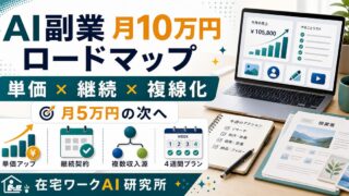 AI副業で月10万円を目指すロードマップのアイキャッチ