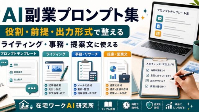 AI副業プロンプト集を説明するアイキャッチ