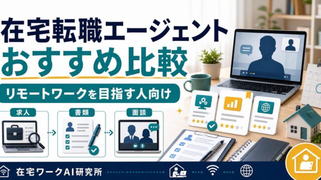 在宅転職エージェントおすすめ比較を説明するアイキャッチ