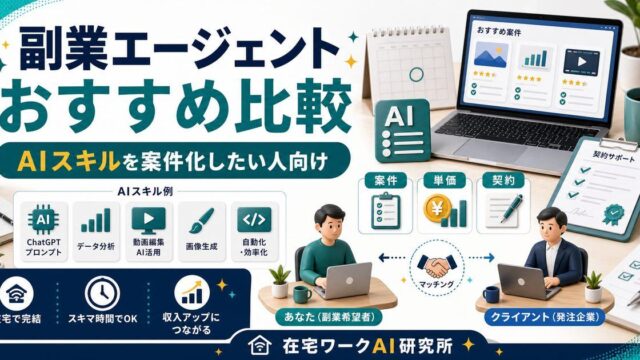 副業エージェントおすすめ比較を説明するアイキャッチ