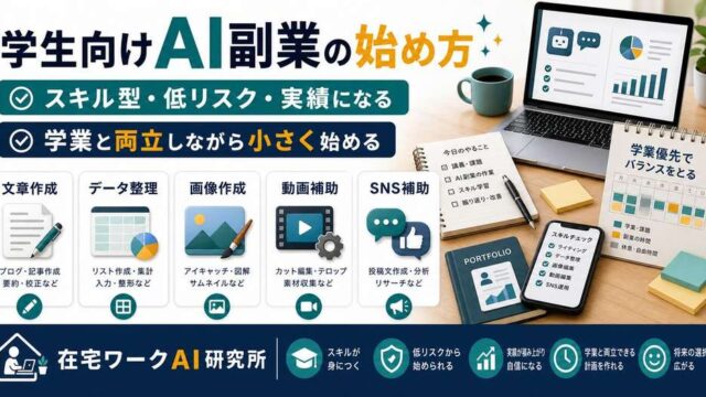 学生向けAI副業の始め方を説明するアイキャッチ