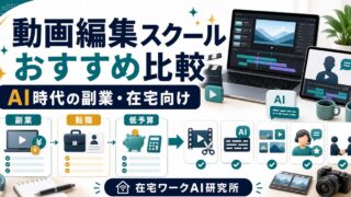 動画編集スクールおすすめ比較を説明するアイキャッチ