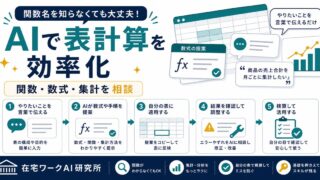 AIでExcel・スプレッドシートを効率化する方法｜関数・数式・集計をChatGPTで時短