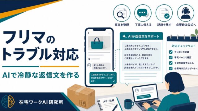 メルカリ・フリマのトラブル対応のコツ｜返品・クレーム・取引メッセージをAIで冷静に