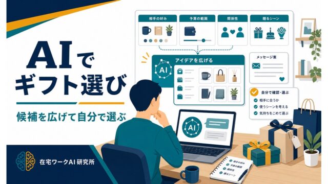 AIでプレゼント・ギフト選びを相談する方法｜相手に喜ばれる贈り物のアイデア出し