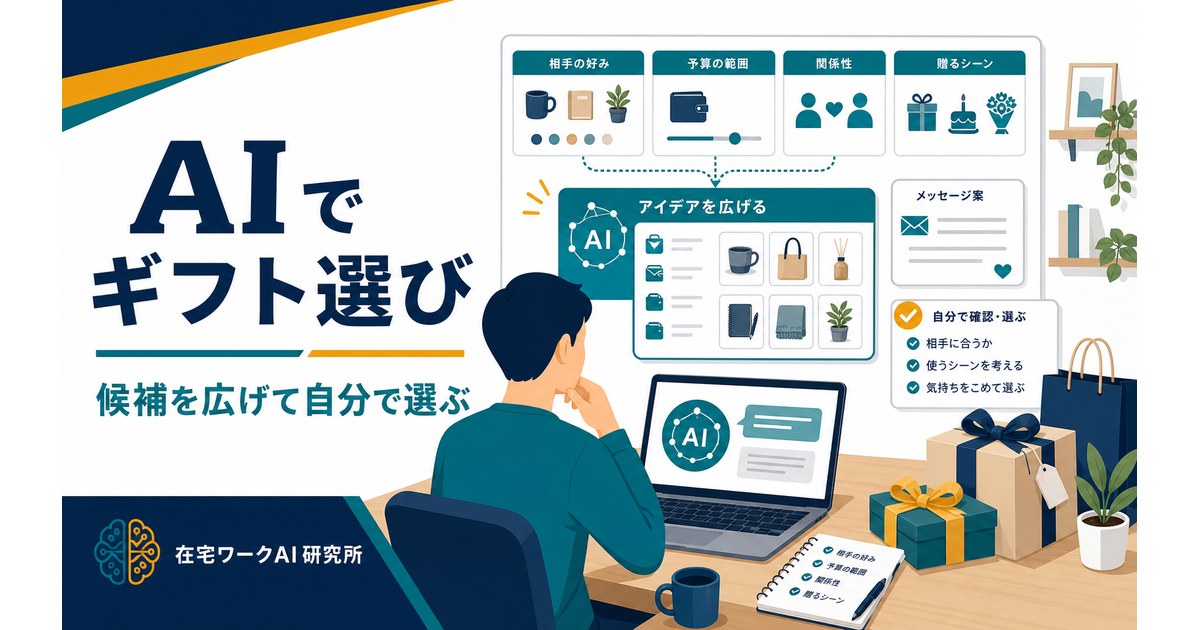 AIでプレゼント・ギフト選びを相談する方法｜相手に喜ばれる贈り物のアイデア出し