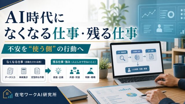 AI時代になくなる仕事・残る仕事と、AIを使う側へ回る備え方