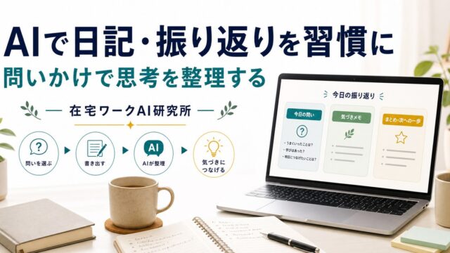 AIで日記・振り返りを習慣にする方法｜思考の整理と気づきを深めるジャーナリング