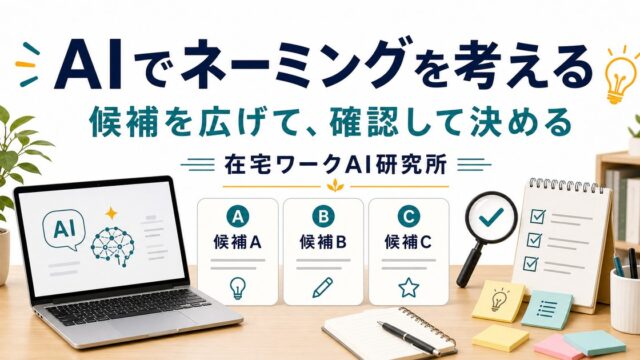 AIでネーミングを考える方法｜屋号・サービス名・ペンネームのアイデア出しのコツ