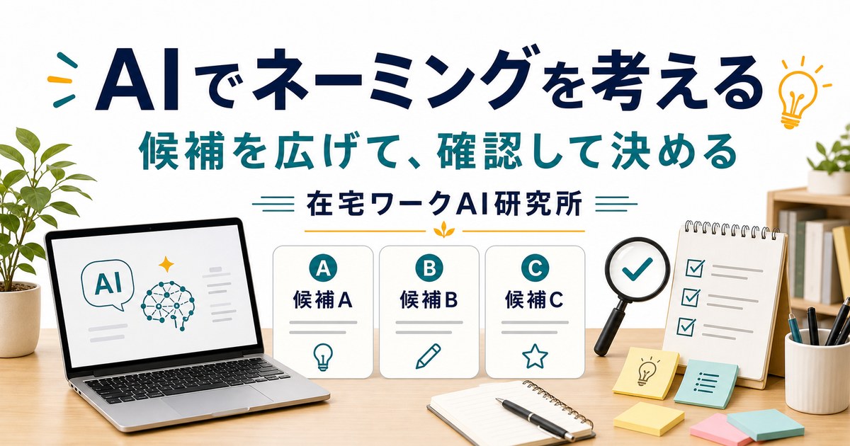 AIでネーミングを考える方法｜屋号・サービス名・ペンネームのアイデア出しのコツ