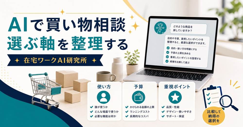 AIで買い物や商品選びを相談する方法のアイキャッチ