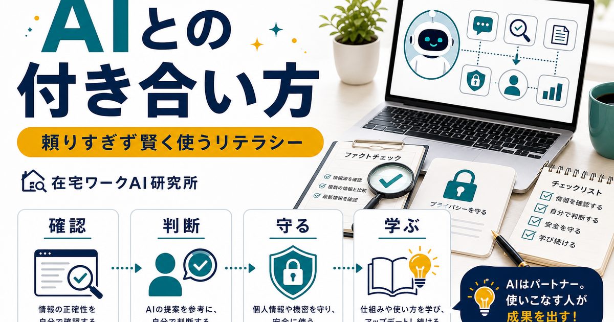 AIとの付き合い方とAIリテラシーのアイキャッチ画像