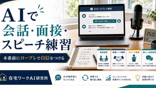 AIで会話・面接・スピーチをロープレ練習する方法のアイキャッチ
