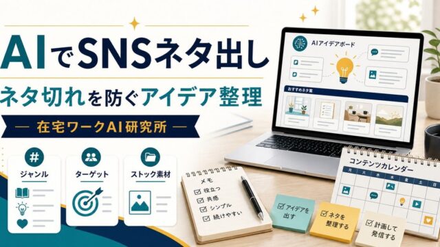 AIでSNS発信のネタを出す方法のアイキャッチ