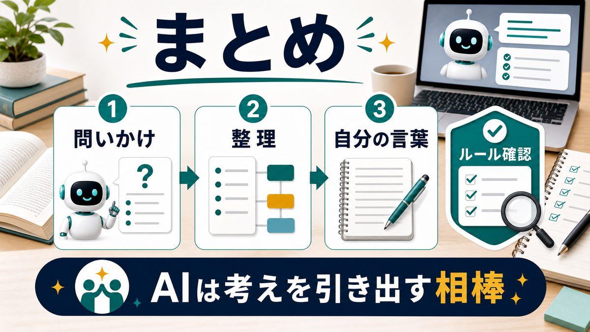 AI読書感想や書評の使い方のまとめを整理した図解