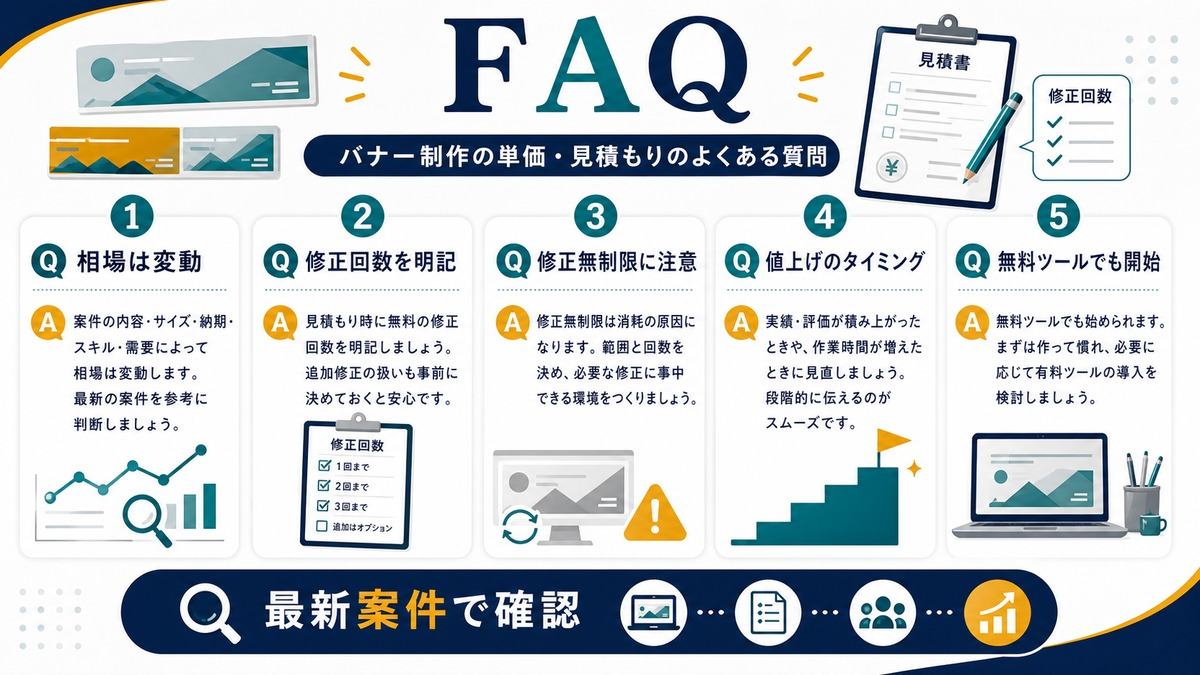 バナー制作副業の単価と見積もりに関するFAQ