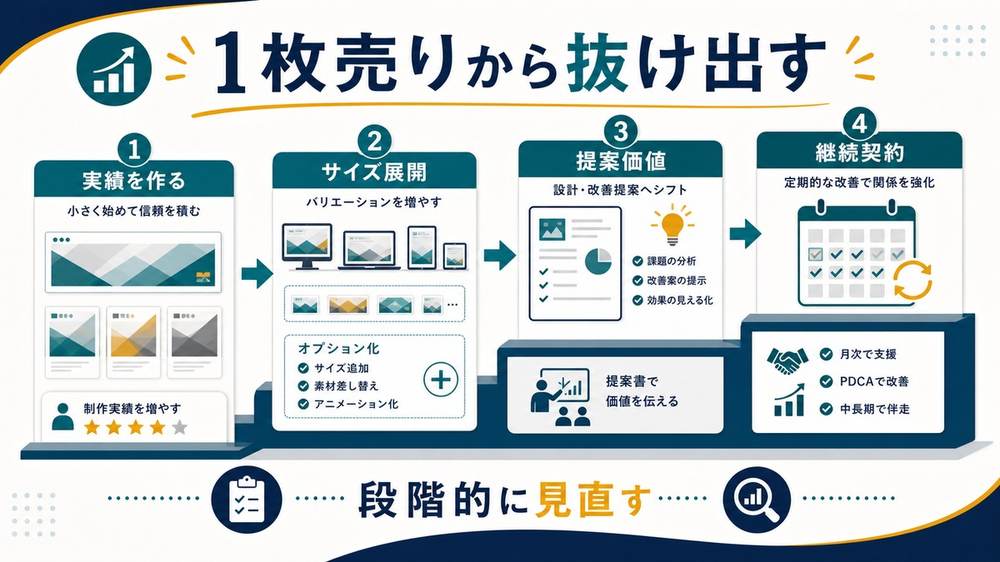 バナー制作を1枚売りから段階的に見直す手順