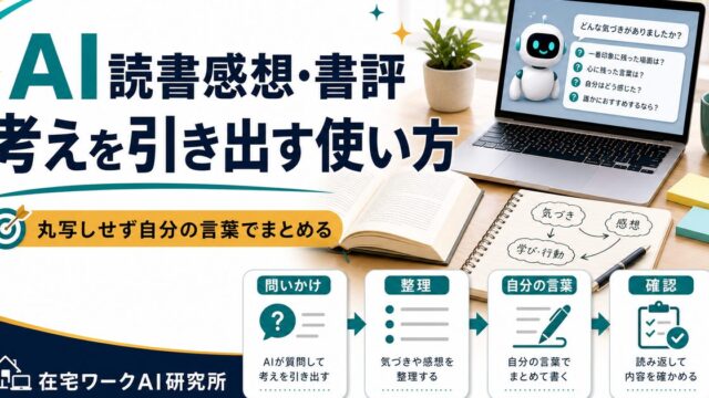 AIで読書感想文・書評・レビューを書く方法のアイキャッチ画像