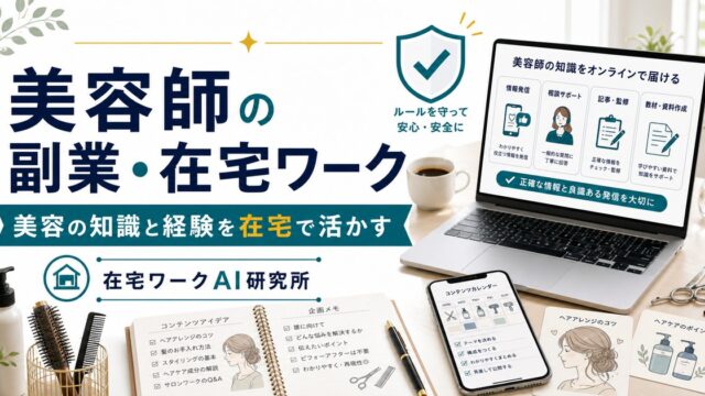 美容師の副業・在宅ワークのアイキャッチ画像