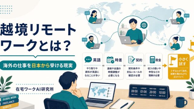 越境リモートワークで海外の仕事を日本から受ける現実のアイキャッチ