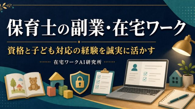 保育士の副業・在宅ワークで資格と子ども対応の経験を誠実に活かす記事アイキャッチ