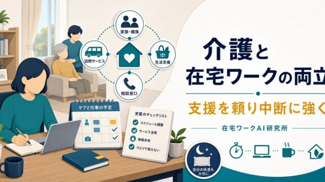 介護と在宅ワーク・副業の両立方法のアイキャッチ