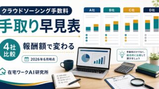 クラウドソーシング手数料の手取り早見表のアイキャッチ