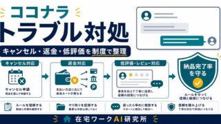 ココナラのキャンセル返金低評価トラブルを制度で整理するアイキャッチ画像