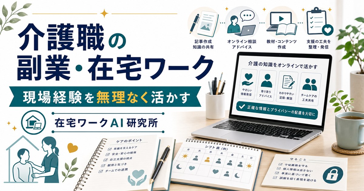 介護職の副業・在宅ワークのアイキャッチ画像
