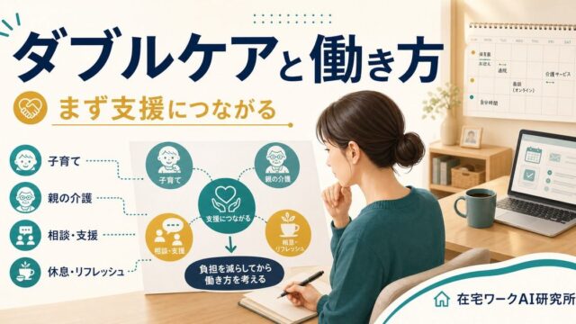 ダブルケアと働き方の記事のアイキャッチ画像