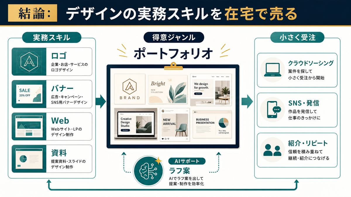 デザインの実務スキルを在宅副業に活かす全体像