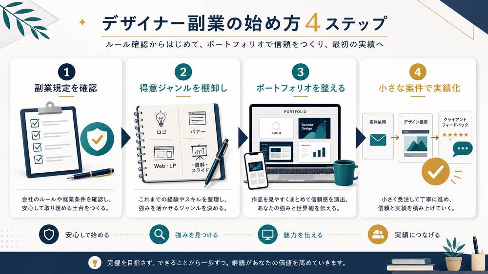 デザイナー副業を始める4ステップ