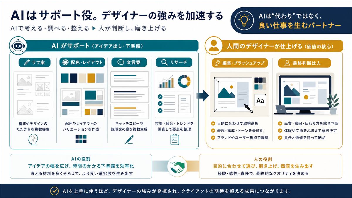 AIでデザイン副業の下準備を効率化する流れ