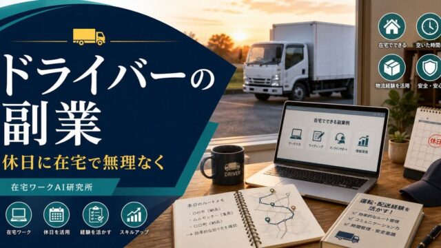 トラック運転手・配送ドライバーの副業記事のアイキャッチ画像