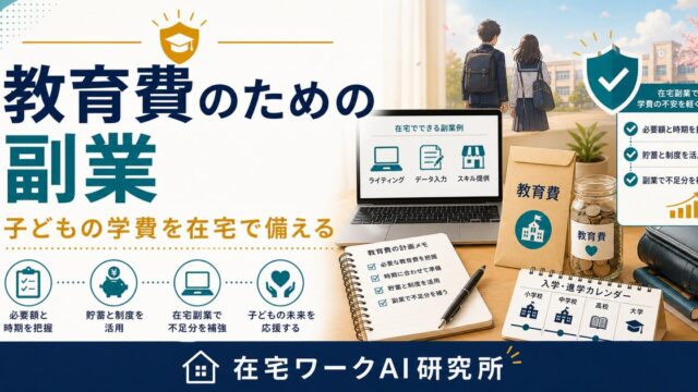 教育費のための副業記事のアイキャッチ画像