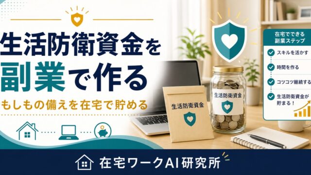 生活防衛資金を副業で作る記事のアイキャッチ画像