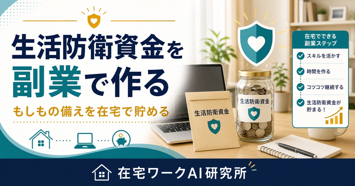生活防衛資金を副業で作る記事のアイキャッチ画像