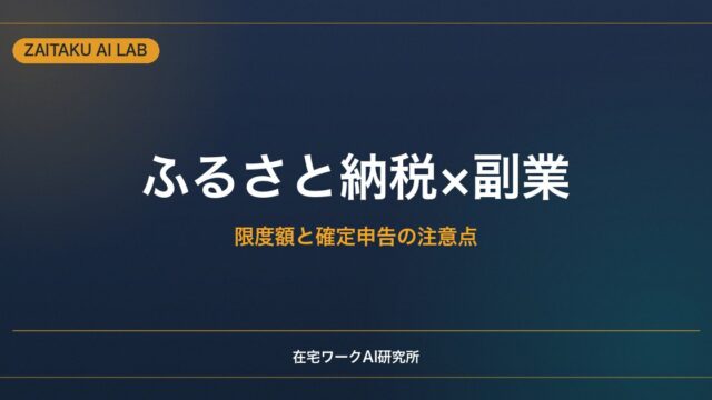 ふるさと納税は副業者も使える？副業収入と限度額・確定申告の注意点