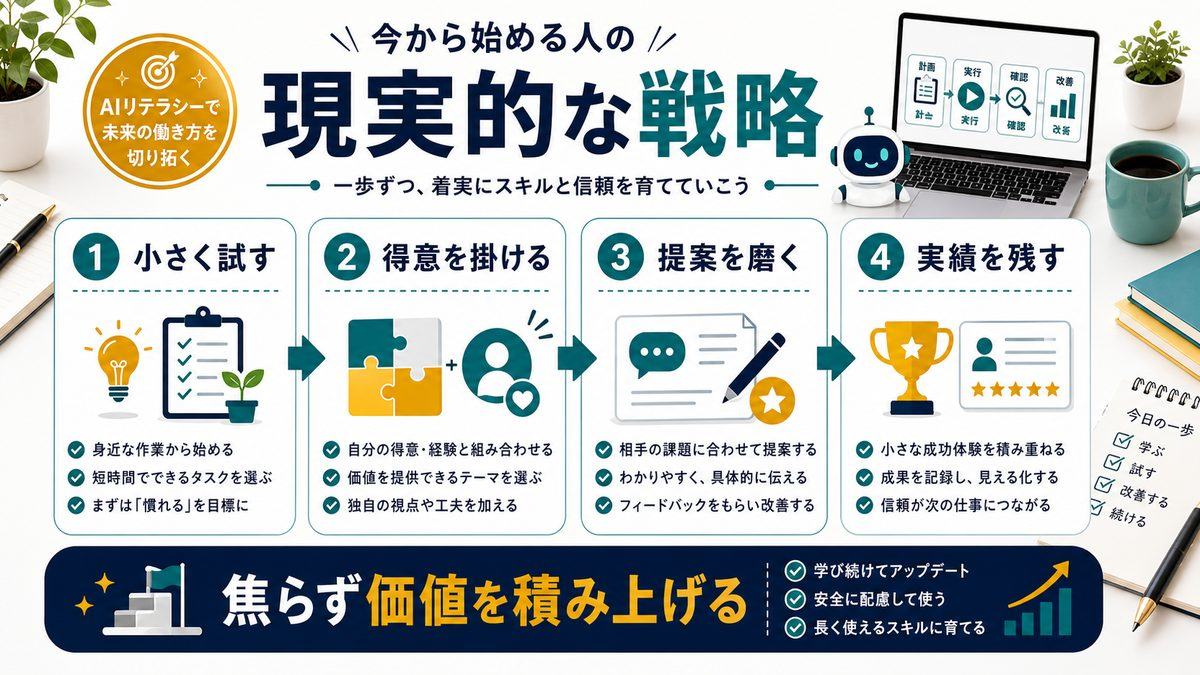 AI副業を今から始める人の現実的な戦略を整理した図解