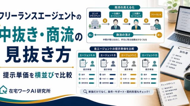 フリーランスエージェントの中抜きと商流の見抜き方のアイキャッチ