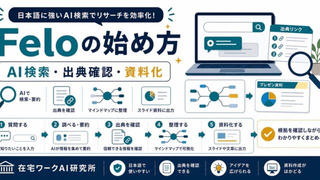 Feloの始め方・使い方【初心者向け】日本語に強いAI検索でリサーチを効率化